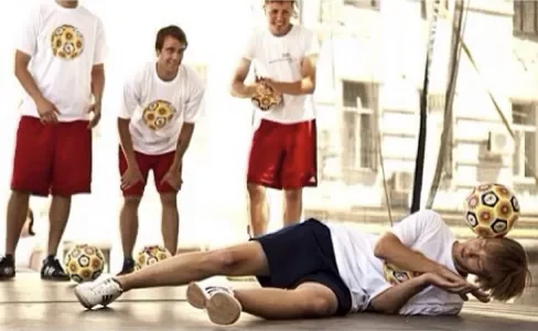 Performance at the People’s EURO celebration as part of the Big Ball charity football festival.